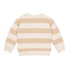 Zandkleurige/ecru gestreepte sweater 'hey you' - Sweater biscuit stripe